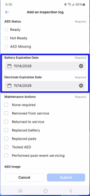 Update Battery Pad Dates if Needed